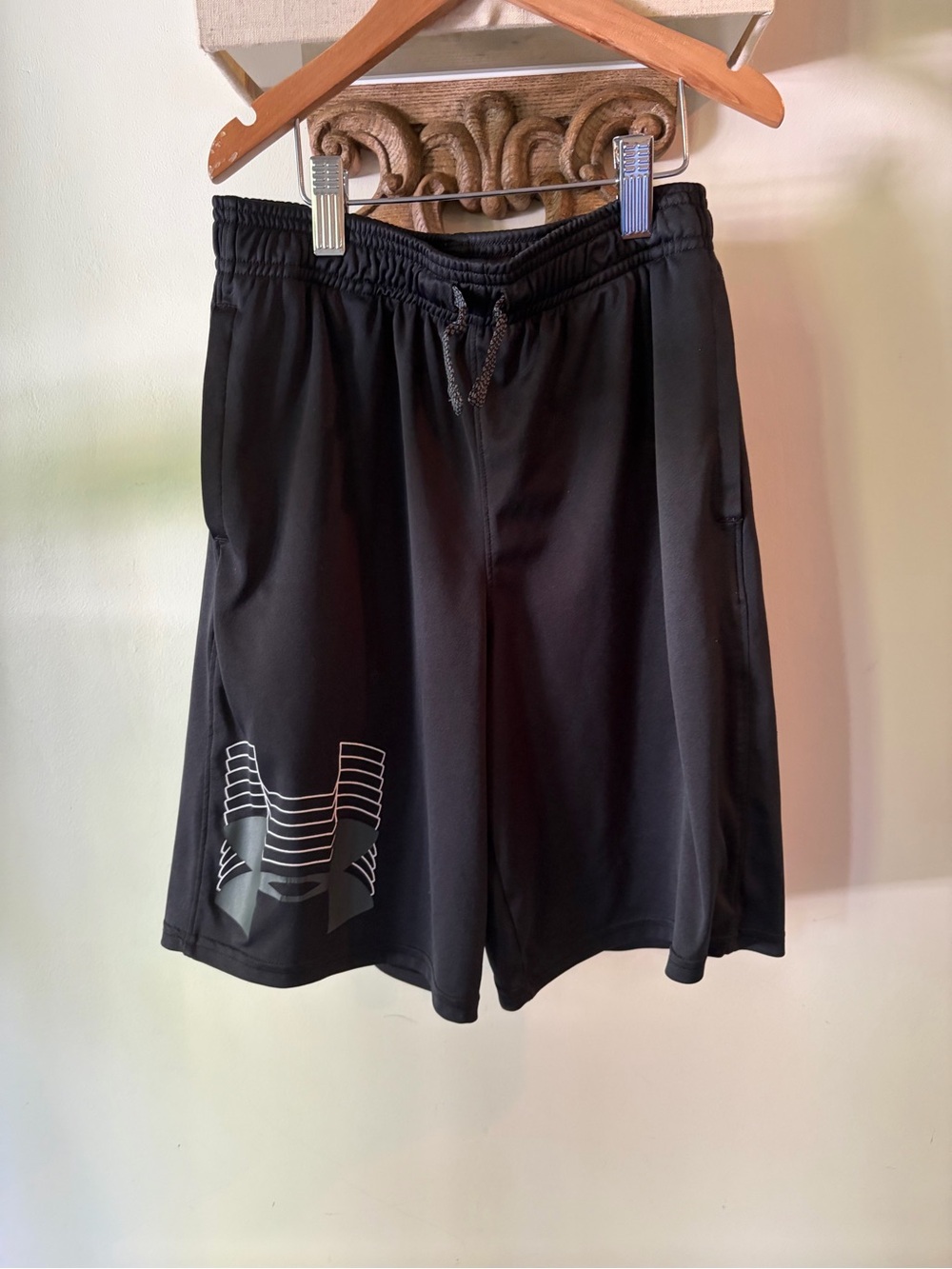Under Armour Boys Black Athletic Drawcord Shorts